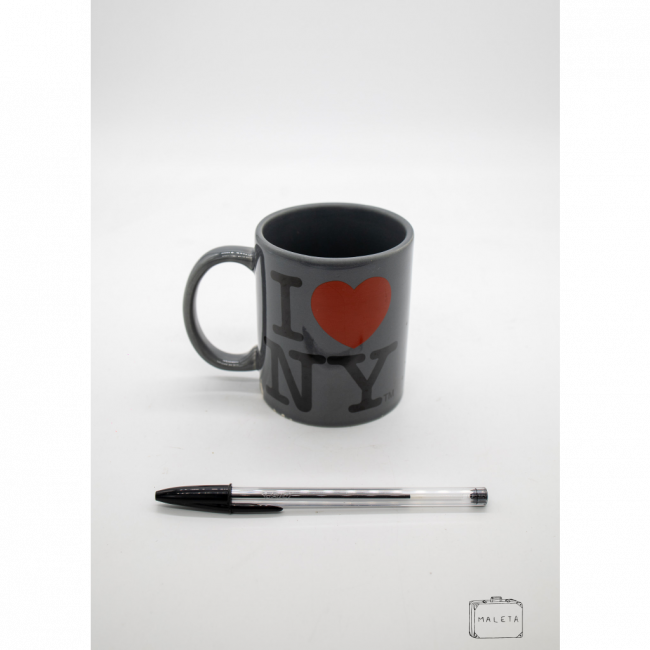 CANECA CERÂMICA CINZA ESCURA - I LOVE NY