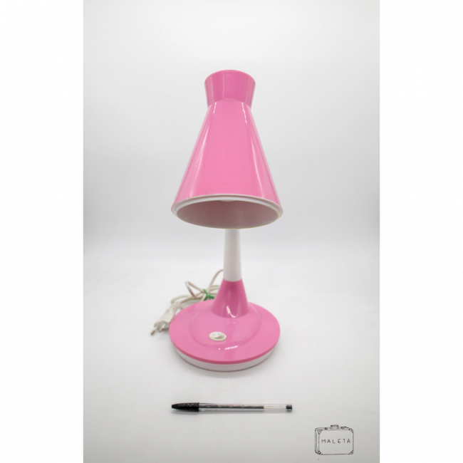 LUMINÁRIA DE MESA ROSA COM BRANCO