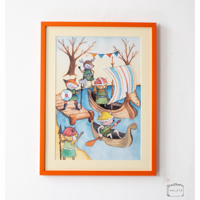 QUADRO INFANTIL ANIMAIS NO PIER – 40X52