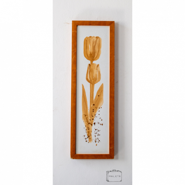 QUADRO TULIPA MARROM – 22X69