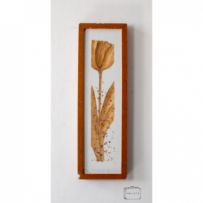 QUADRO TULIPA MARROM ² – 22X69