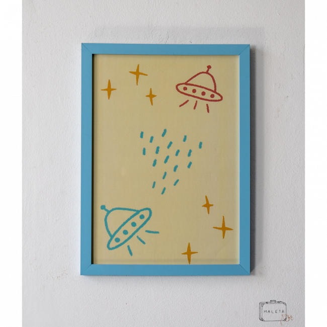 QUADRO NAVES ESPACIAIS INFANTIL – 33X45