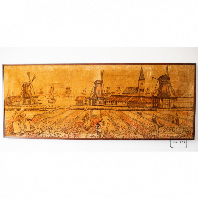 QUADRO TAPEÇARIA FAZENDA COM COLHEITA – 165X65