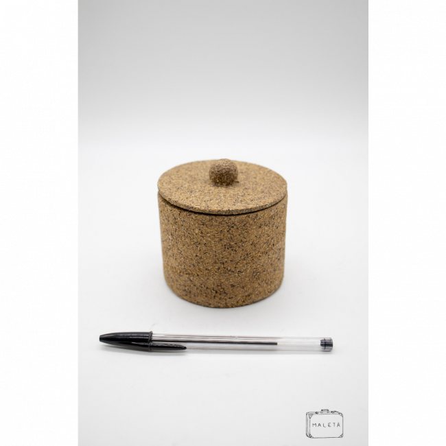 VASO CORTIÇA COM TAMPA