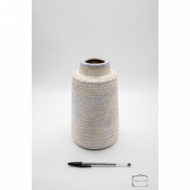 VASO TRABALHADO BRANCO E LILÁS
