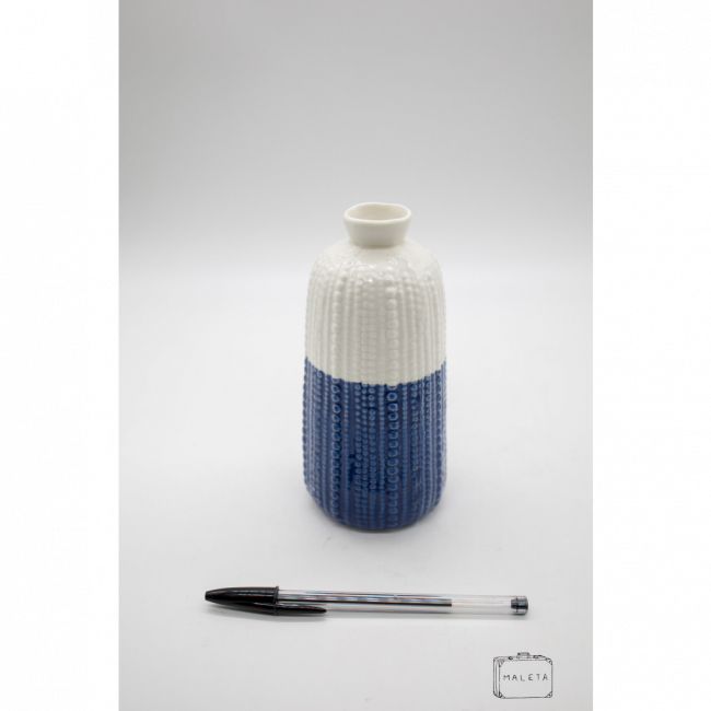 VASO MEIO BRANCO / MEIO AZUL