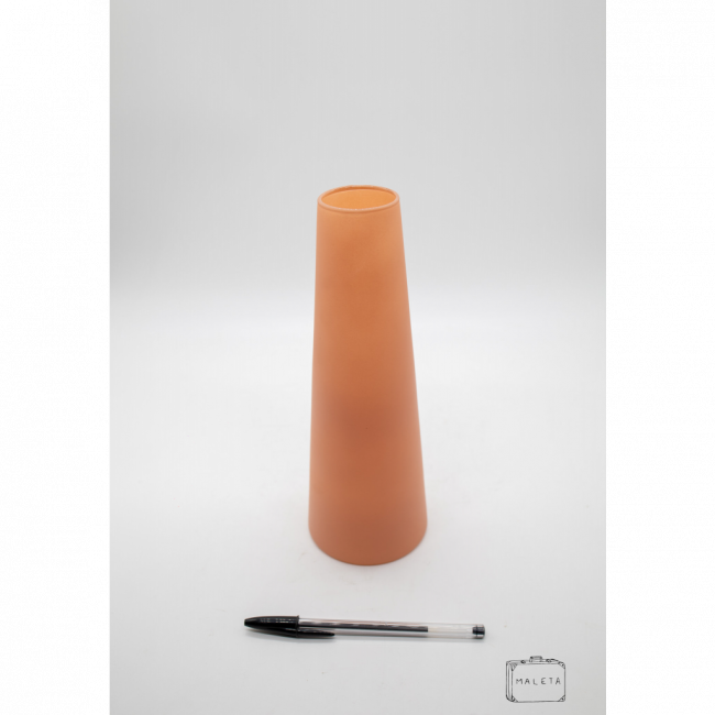 VASO VIDRO ROSA FOSCO