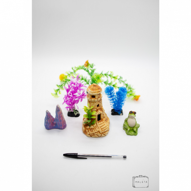 DECORAÇÃO AQUÁRIO 5 PEÇAS