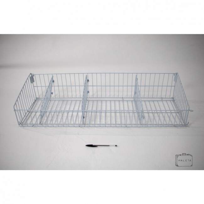 CESTO GÔNDOLA BRANCO 30X92