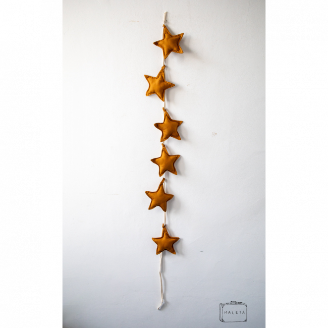 CORDÃO DECORATIVO DE TECIDO ESTRELAS