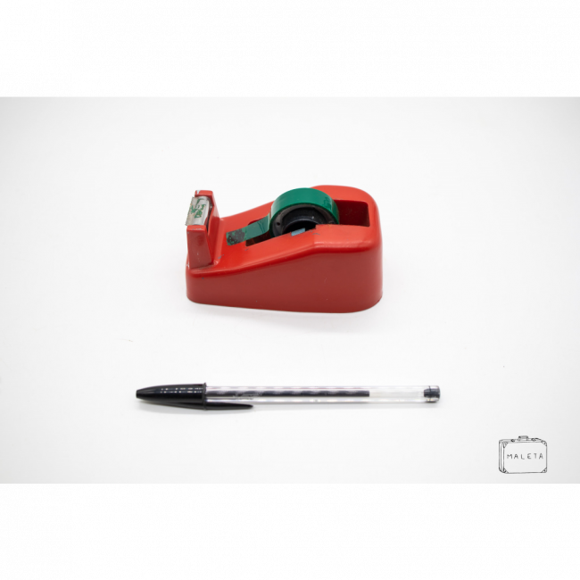 SUPORTE PARA ROLO DE FITA ADESIVA VERMELHO
