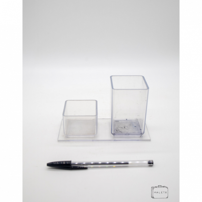 PORTA-CANETA COM CLIPS DE ACRÍLICO