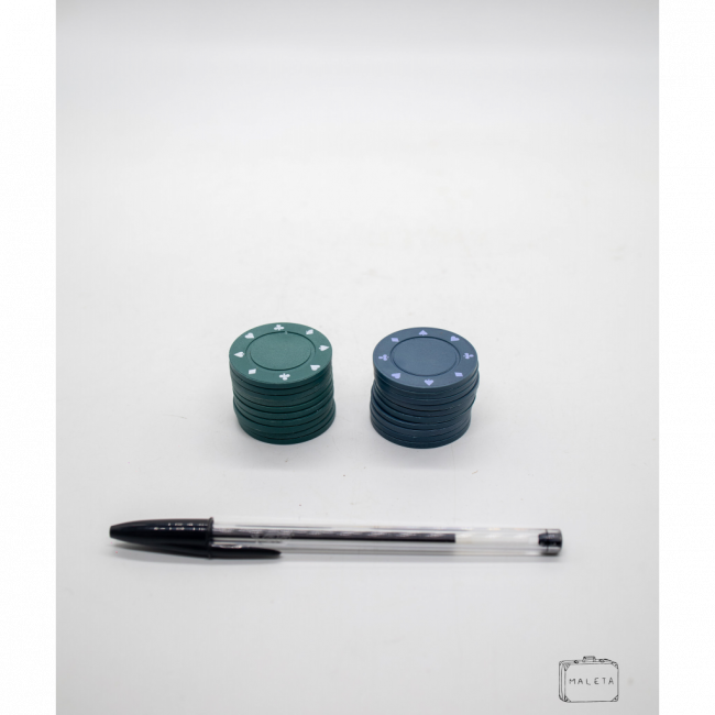 FICHAS POKER VERDE