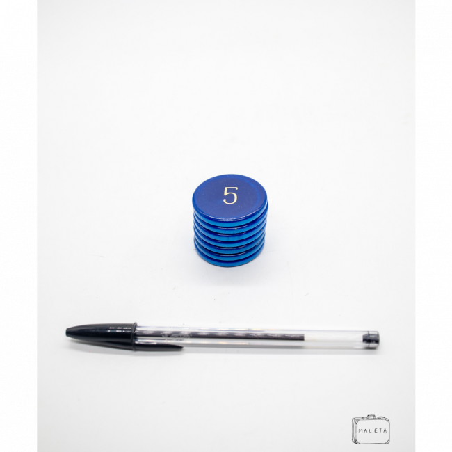 FICHAS POKER AZUL