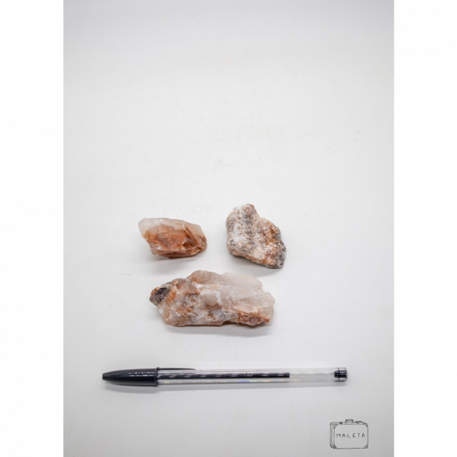 PEDRA CRISTAL MESCLADA MARROM E BRANCO