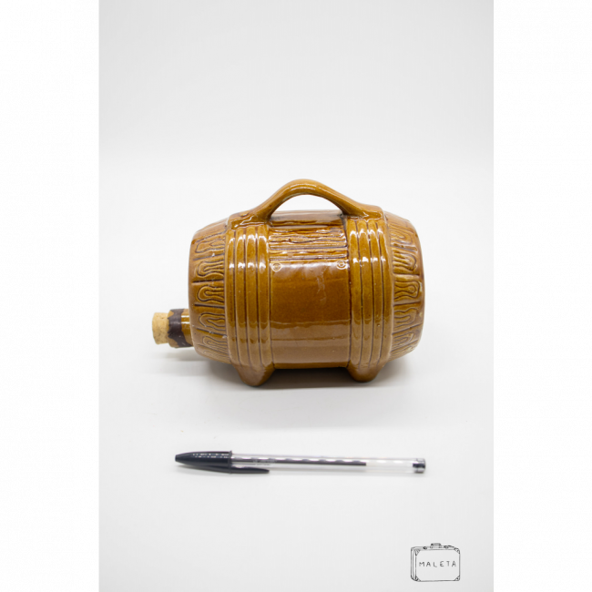 BARRIL CERÂMICA MARROM PARA CACHAÇA