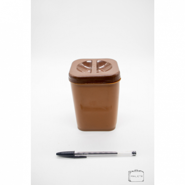 POTE PLÁSTICO MARROM ESCURO