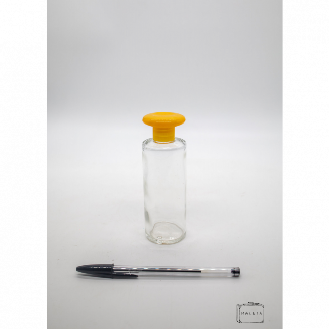 FRASCO PERFUME VIDRO TAMPA ROSCA LARANJA