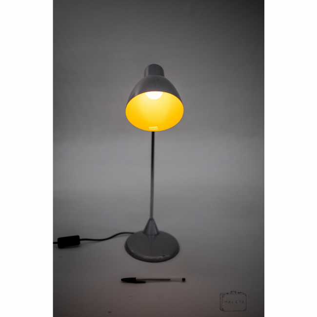 LUMINÁRIA DE MESA CÚPULA ARTICULADA PRATA