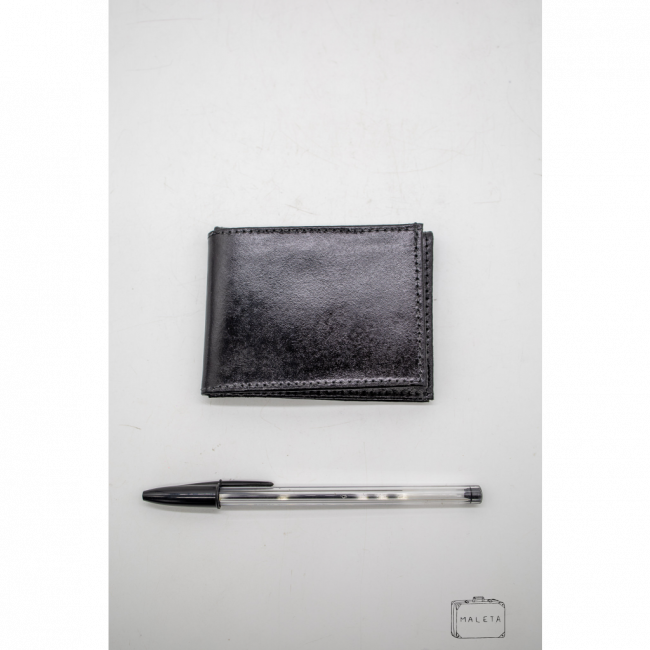 CARTEIRA MASCULINA COURO PRETA
