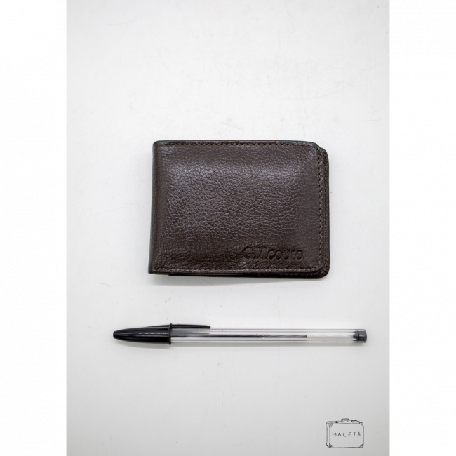 CARTEIRA MASCULINA COURO MARROM