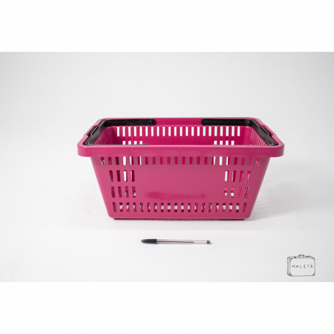 CESTA SUPERMERCADO ROSA