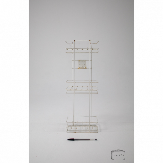 SUPORTE ARAMADO BRANCO PARA ITENS DE LAVANDERIA - L0,28XC0,12XA0,51