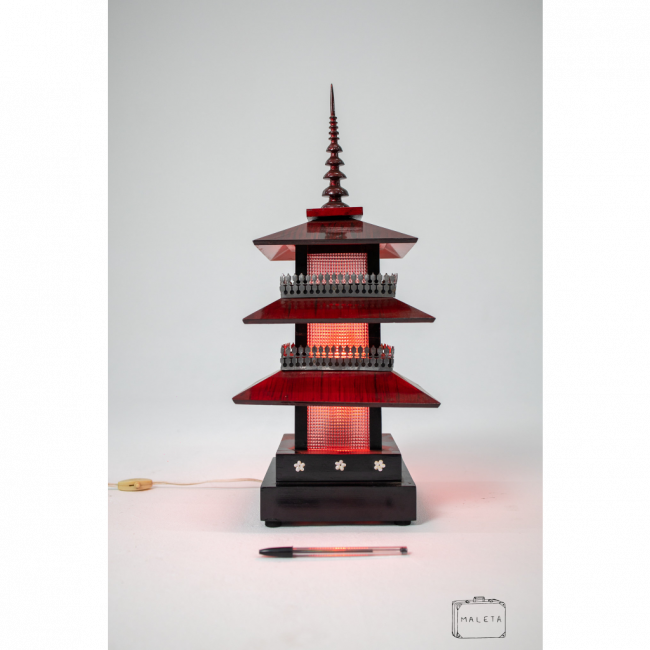 LUMINÁRIA DE MESA TEMPLO JAPONÊS
