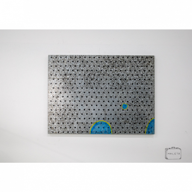 PORTA RECADO IMÃ CINZA - 0,44X0,50