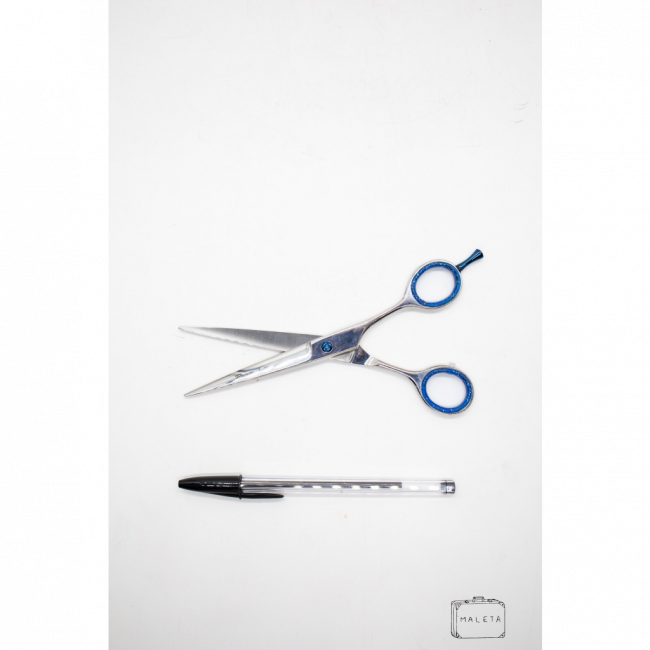TESOURA CABELEIREIRO METAL CROMADA