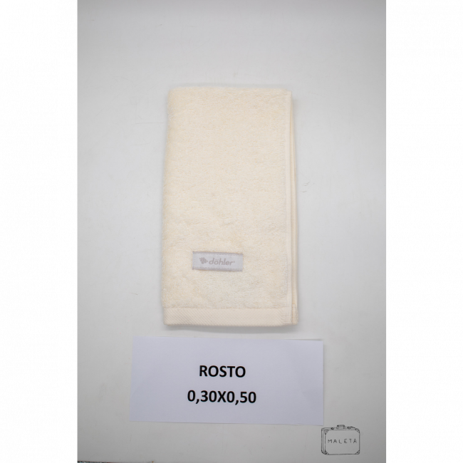 TOALHA DE ROSTO CREME - 0,30X0,50