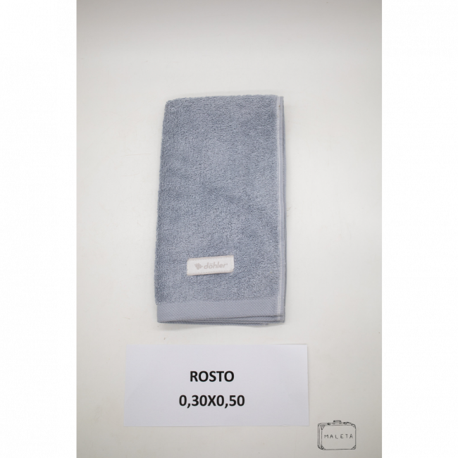 TOALHA DE ROSTO CINZA - 0,30X0,50