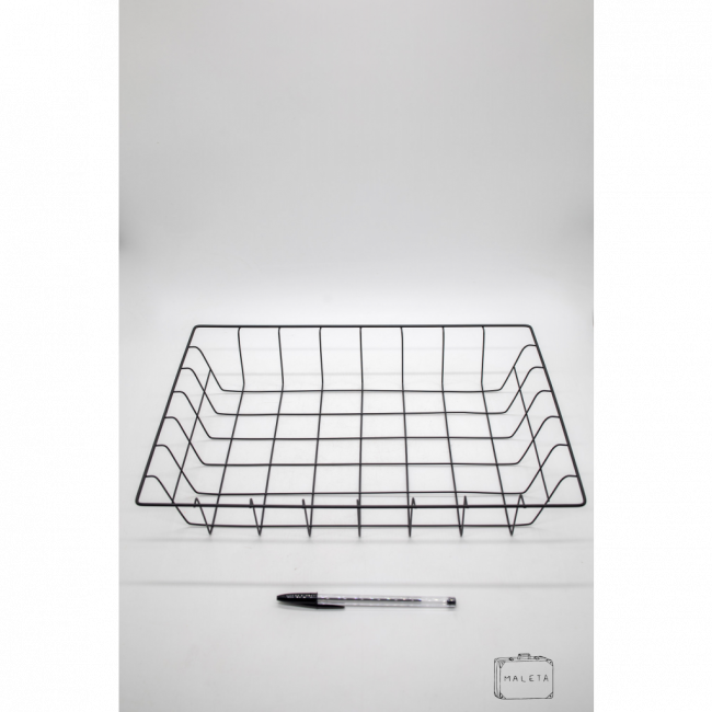PORTA FOLHA ENVELOPE ARAMADO PRETO