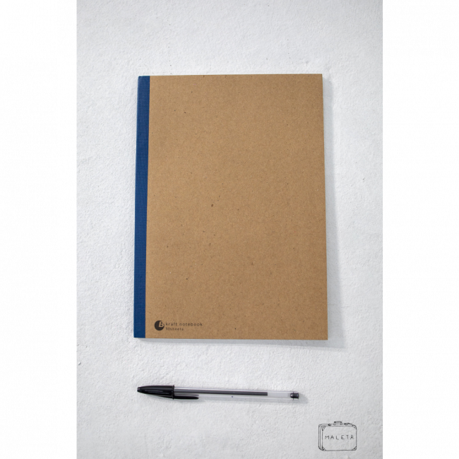 CADERNO DE NOTAS SEM ESPIRAL SEM PAUTA KRAFT