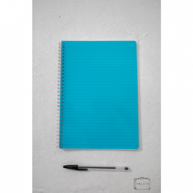 CADERNO CAPA MOLE AZUL