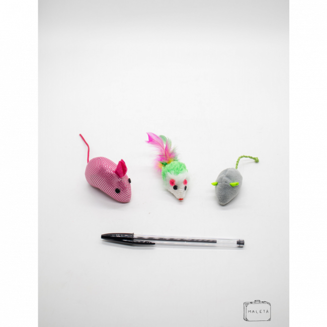 RATINHOS BRINQUEDO PARA PET (DIVERSAS CORES)