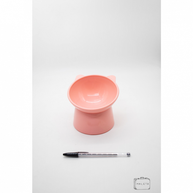 COMEDOURO E BEBEDOURO GATINHO ROSA