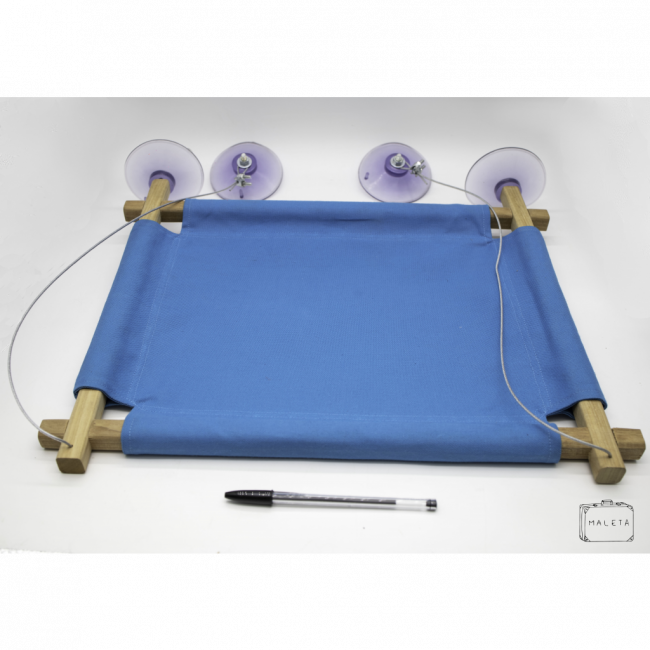 CAMA DE PAREDE PARA GATO AZUL COM VENTOSA