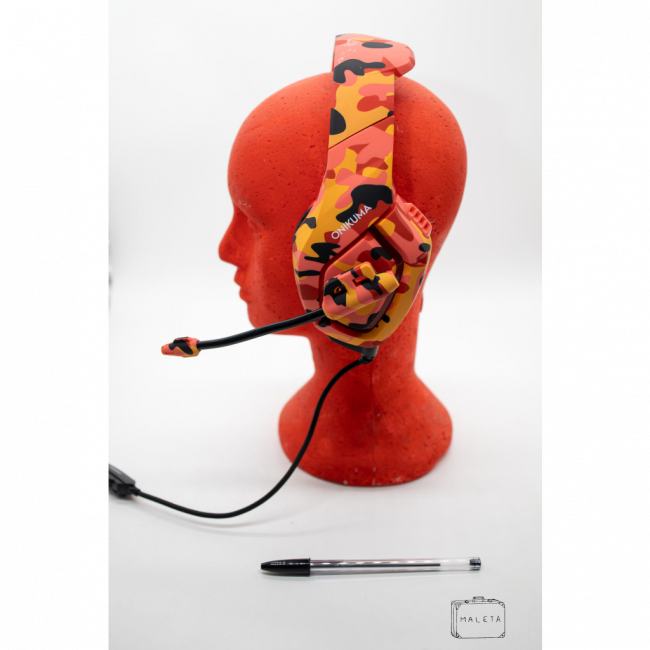 HEADPHONE GAMER CAMUFLADO VERMELHO