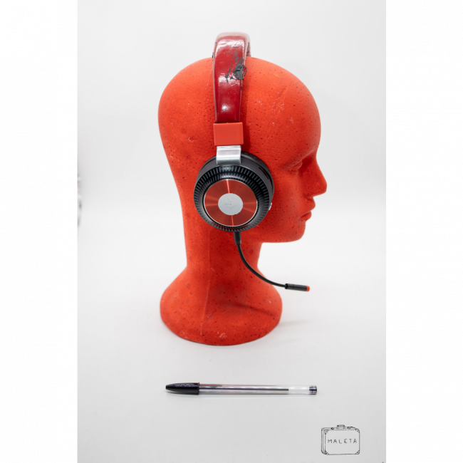 HEADPHONE GAMER SEM FIO VERMELHO E PRETO