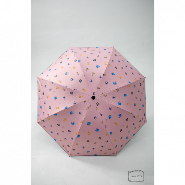 SOMBRINHA ROSA COM DESENHO DE CACHORRO