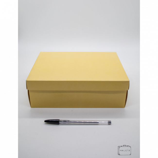 CAIXA DE PAPELÃO MOSTARDA - MÉDIA