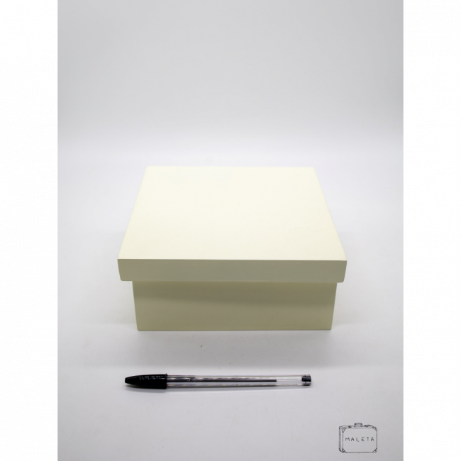 CAIXA DE PAPELÃO AMARELA CLARA - MÉDIA