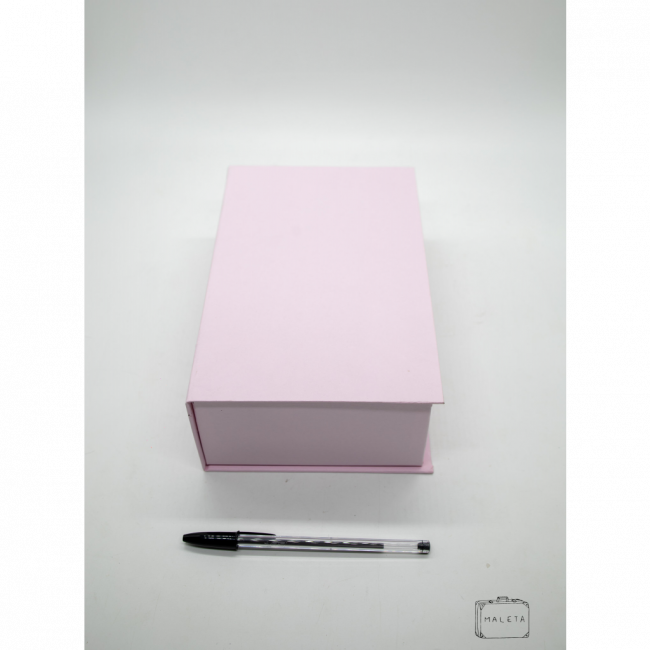 CAIXA DE PAPELÃO ROSA CLARO - MÉDIA