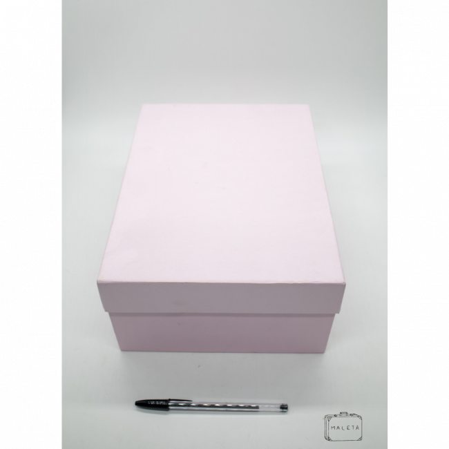 CAIXA DE PAPELÃO ROSA CLARO - GRANDE