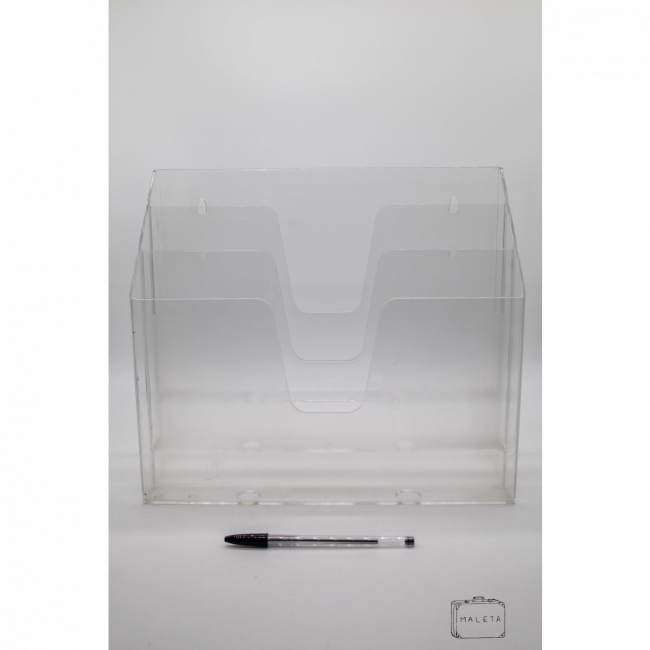 SUPORTE DE PAREDE ACRÍLICO PARA PAPEL OU ENVELOPE