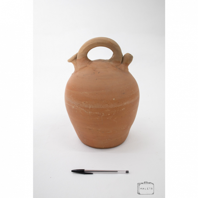 VASO DE BARRO COM ALÇA MARROM