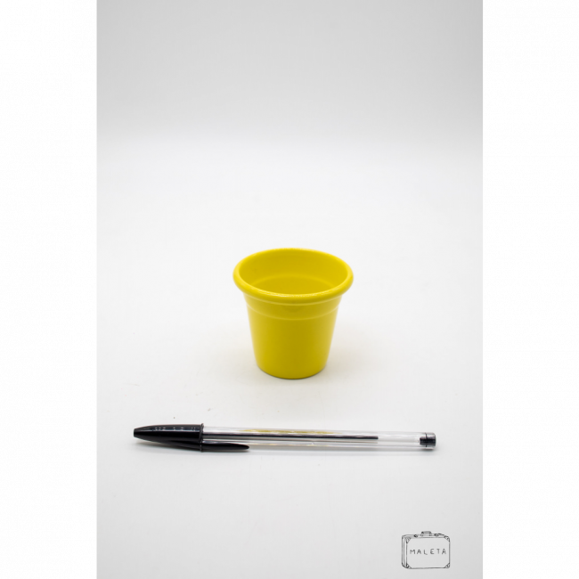 VASINHO DE METAL AMARELO PEQUENO