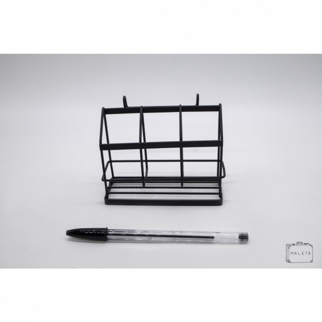 SUPORTE DE PAREDE ARAMADO PRETO PEQUENO