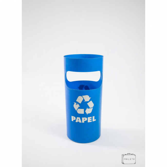 LATA DE LIXO RECICLÁVEL PARA PAPEL AZUL